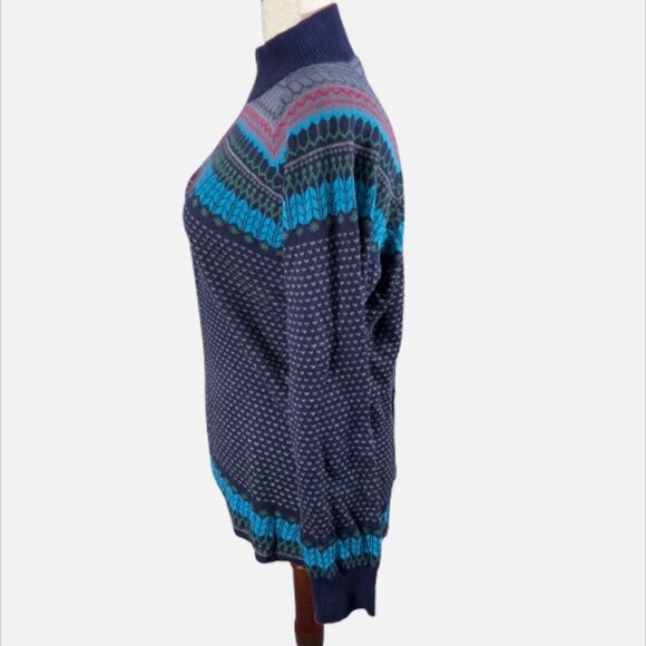 Eddie Bauer Fair Isle 1/4 Zip Winter Nordic Outdoor Sweater Pullover (Size XXL) - Picture 4 of 10